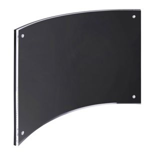 magnetischer Bilderrahmen, gebogen transparent, schwarz | 175 x 240 mm/A5