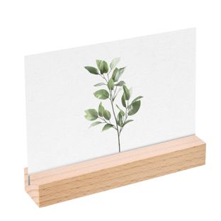 Kartenhalter aus Holz 150 mm | Buche  | gerader Einsteckschlitz  | geölt 