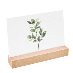 Kartenhalter aus Holz 150 mm | Buche  | schräger Einsteckschlitz  | geölt 