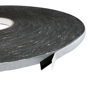 Doppelseitiges PE-Schaumklebeband, schwarz, 1 mm dick, stark haftend, EL100-02 12 mm
