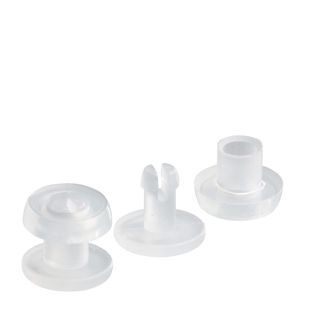 Druckösen Kunststoff, dicke Ausführung transparent  | 5 mm