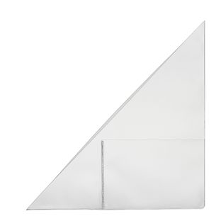 Dreiecktaschen mit Visitenkartentasche, selbstklebend, PP-Folie, transparent 170 x 170 mm – rechts 