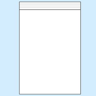 Druckverschlussbeutel, PE-Folie 160 x 220 mm | 90 µm