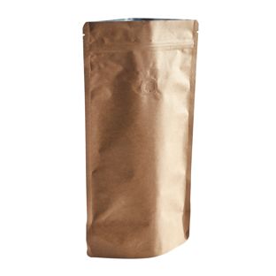 Standbodenbeutel mit Aromaschutzventil 170 x 310 mm  | braun  | Kraftpapier|Aluminium|PP 