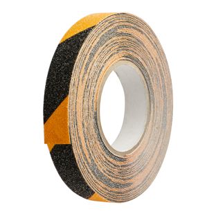 Antirutsch Klebeband, schwarz/gelb 25 mm