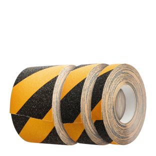 Antirutsch Klebeband, schwarz/gelb 