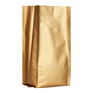 Kaffeebeutel mit Aromaschutzventil, gold 245 x 100 mm 
