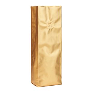 Seitenfaltenbeutel mit Aromaschutzventil, gold 280 x 80 mm 