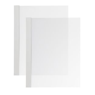 Einbanddeckel Folie A4, NOBLESS, Kartonleiste mit Aufschlag-Rille grau|transparent 