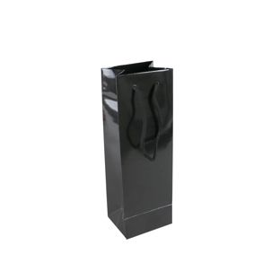 Flaschentasche, 12 x 36 x 10 cm schwarz 