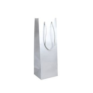Flaschentasche, 12 x 36 x 10 cm silber 