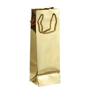 Flaschentasche, 12 x 36 x 10 cm gold 