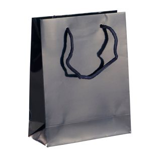 Geschenktasche, glänzend dunkelblau  | 20 x 25 x 8 cm 