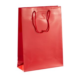 Geschenktasche, glänzend rot  | 26 x 36 x 10 cm 