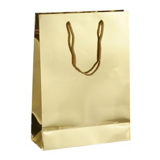 Geschenktasche, glänzend gold  | 26 x 36 x 10 cm 