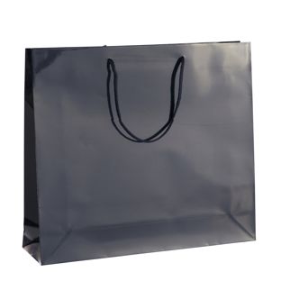 Geschenktasche, glänzend schwarz  | 40 x 35 x 10 cm 