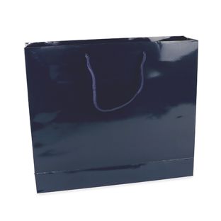 Geschenktasche, glänzend dunkelblau  | 40 x 35 x 10 cm 