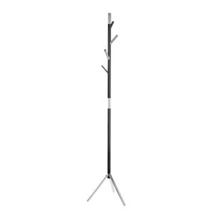 Garderobenständer, 4 Haken, schwarz, Aluminium 