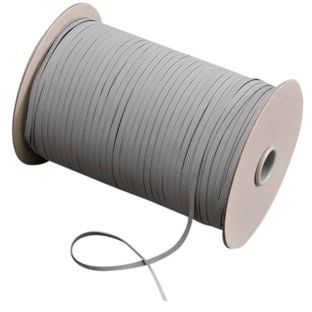Gummiband 5 mm flach grau | 500 m