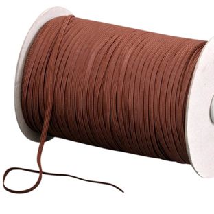 Gummiband 5 mm flach braun  | 500 m