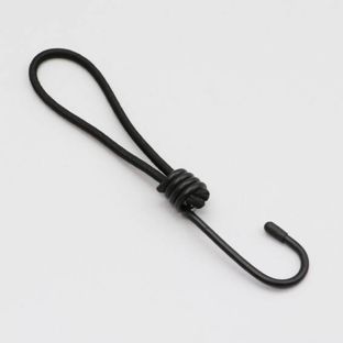 Spannschlaufen mit Metallhaken schwarz | 150 mm
