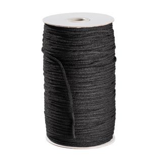 Gummischnur 3 mm, extra weich schwarz  | 200 m