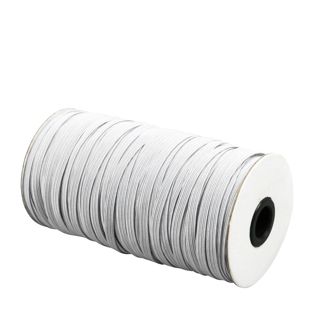 Gummiband 5 mm flach weiß | 100 m