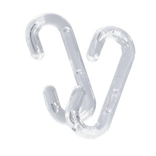 C-Haken, 38 mm lang, Kunststoff transparent transparent 