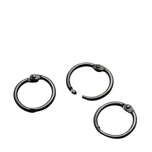 Heftringe Metall 14 mm - offen geliefert  | schwarz 