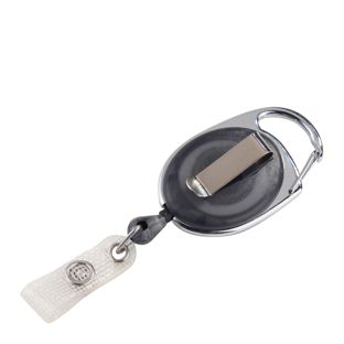 Ausweisjojo mit Clip schwarz|transparent 