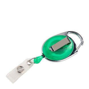 Ausweisjojo mit Clip grün, transparent