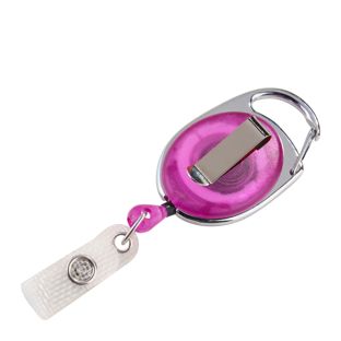 Ausweisjojo mit Clip lila|transparent 