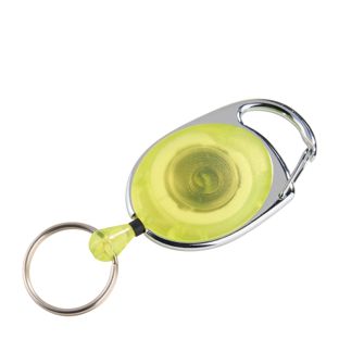 Ausziehbarer Schlüsselanhänger gelb, transparent