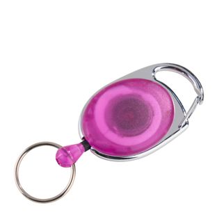 Ausziehbarer Schlüsselanhänger lila, transparent
