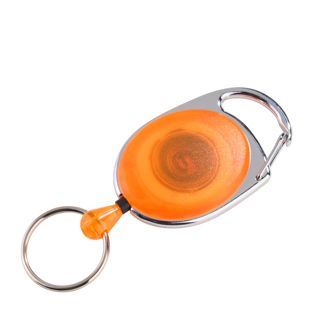 Ausziehbarer Schlüsselanhänger orange, transparent