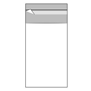 Klappenbeutel, wiederverschließbar, OPP-Folie, transparent 50 x 70 mm 
