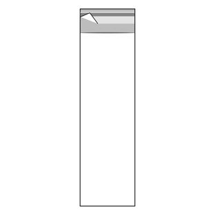 Klappenbeutel, wiederverschließbar, OPP-Folie, transparent 50 x 180 mm 