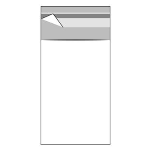 Klappenbeutel, wiederverschließbar, OPP-Folie, transparent 60 x 120 mm 