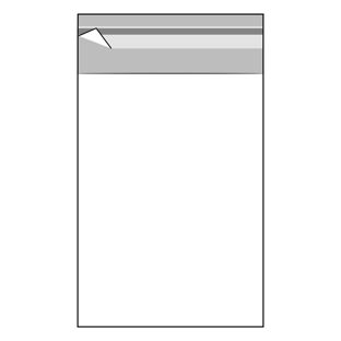 Klappenbeutel, wiederverschließbar, OPP-Folie, transparent 95 x 130 mm