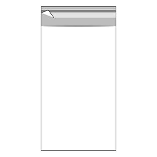 Klappenbeutel, wiederverschließbar, OPP-Folie, transparent 120 x 200 mm