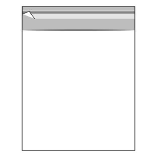 Klappenbeutel, wiederverschließbar, OPP-Folie, transparent 145 x 155 mm