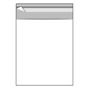 Klappenbeutel, wiederverschließbar, OPP-Folie, transparent 150 x 180 mm