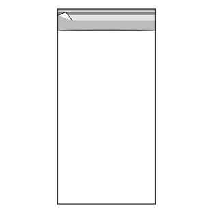 Klappenbeutel, wiederverschließbar, OPP-Folie, transparent 150 x 300 mm 