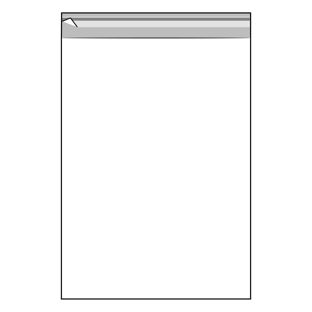 Klappenbeutel, wiederverschließbar, OPP-Folie, transparent 155 x 215 mm