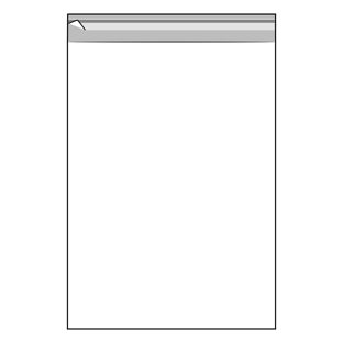 Klappenbeutel, wiederverschließbar, OPP-Folie, transparent 165 x 230 mm - C5 