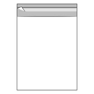 Klappenbeutel, wiederverschließbar, OPP-Folie, transparent 200 x 250 mm