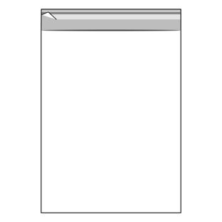 Klappenbeutel, wiederverschließbar, OPP-Folie, transparent 250 x 350 mm