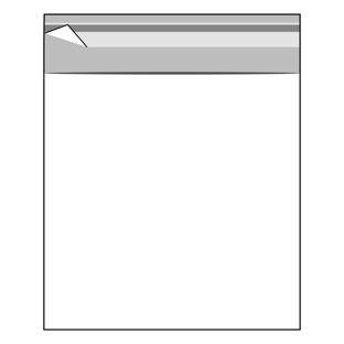 Klappenbeutel, wiederverschließbar, OPP-Folie, transparent 300 x 300 mm