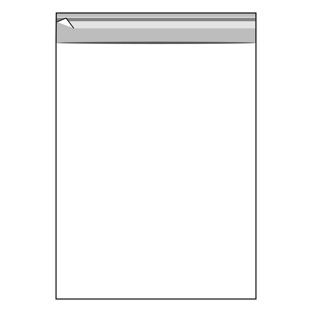 Klappenbeutel, wiederverschließbar, OPP-Folie, transparent 300 x 400 mm