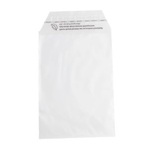Klappenbeutel, wiederverschließbar, PE-Folie, transparent 119 x 162 mm - C6 - recycelt